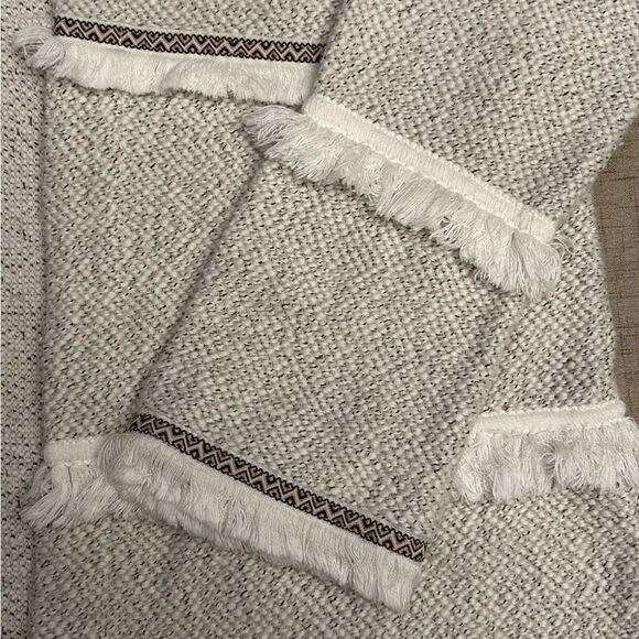 JACK By BB Dakota Sweater Womens Small Tweed Open Blazer Boho Fringe - Picture 5 of 9